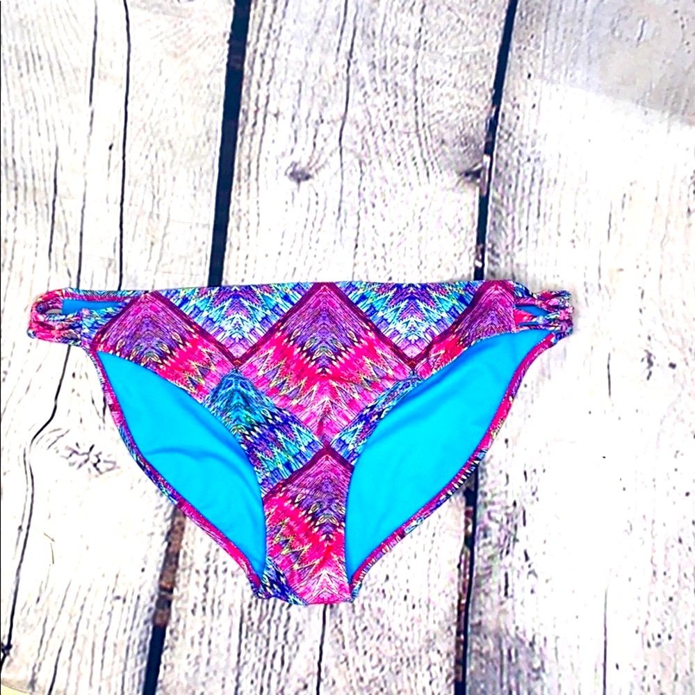 Aeropostale Blue Pink Bikini Bottoms Size X-Large